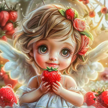 Load image into Gallery viewer, Diamond Painting - Full Round - Strawberry flower angel girl (40*40CM)
