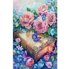 Load image into Gallery viewer, Diamond Painting - Full Round - Crystal flower book butterfly (40*60CM)
