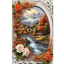 Load image into Gallery viewer, Diamond Painting - Full Round - Autumn landscape flower forest (40*60CM)
