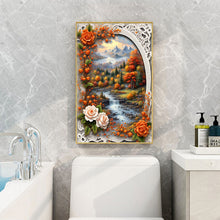 Load image into Gallery viewer, Diamond Painting - Full Round - Autumn landscape flower forest (40*60CM)
