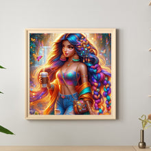 Load image into Gallery viewer, Diamond Painting - Full Round - Braided girl (40*40CM)
