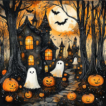 Load image into Gallery viewer, Diamond Painting - Full Round - Halloween soul night (40*40CM)
