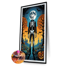 Load image into Gallery viewer, Diamond Painting - Full Round - Halloween night skeleton man (40*70CM)
