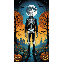 Load image into Gallery viewer, Diamond Painting - Full Round - Halloween night skeleton man (40*70CM)
