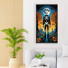 Load image into Gallery viewer, Diamond Painting - Full Round - Halloween night skeleton man (40*70CM)
