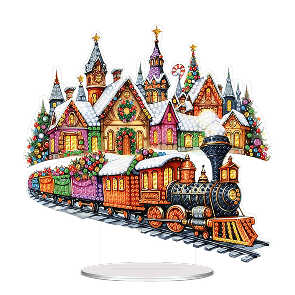 Christmas Table Top Diamond Painting Ornament Kits for Home Office Desktop Decor