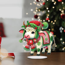 Load image into Gallery viewer, Christmas Table Top Diamond Painting Ornament Kits Home Decor (Winter Cow)
