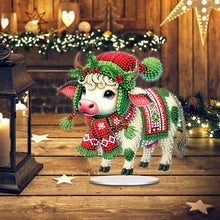 Load image into Gallery viewer, Christmas Table Top Diamond Painting Ornament Kits Home Decor (Winter Cow)
