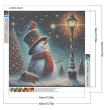 Load image into Gallery viewer, Diamond Painting - Full Round - Winter Street Light Snowman (40*40CM)
