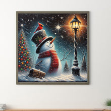 Load image into Gallery viewer, Diamond Painting - Full Round - Winter Street Light Snowman (40*40CM)
