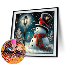 Load image into Gallery viewer, Diamond Painting - Full Round - Winter Street Light Snowman (40*40CM)
