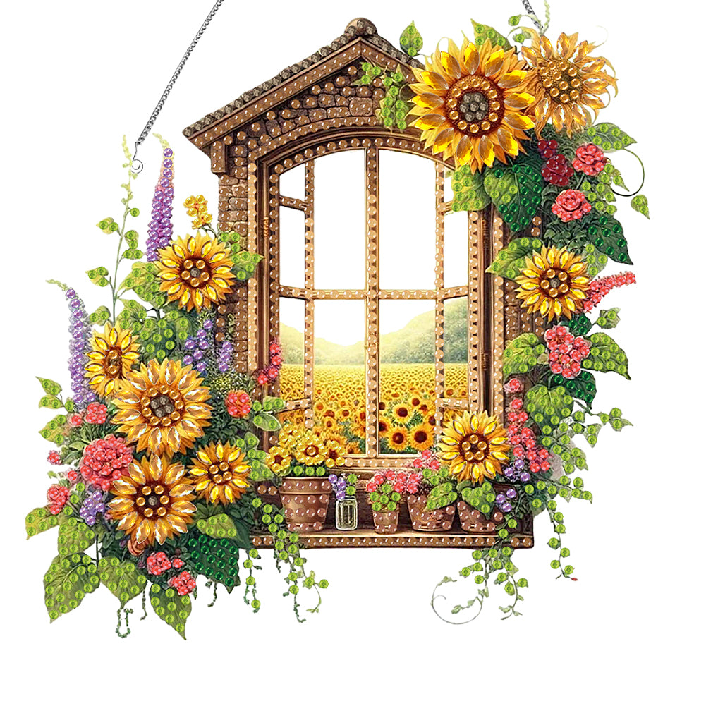 Acrylic Special Shape Christmas Ball DIY Diamond Art Pendant Kit for Wall Window