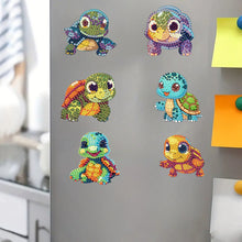 Load image into Gallery viewer, 6Pcs Acrylic Animals Diamond Painting Refrigerator Magnet for Fridge Whiteboards
