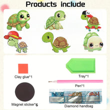 Load image into Gallery viewer, 6Pcs Acrylic Animals Diamond Painting Refrigerator Magnet for Fridge Whiteboards
