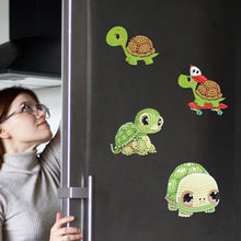 Load image into Gallery viewer, 6Pcs Acrylic Animals Diamond Painting Refrigerator Magnet for Fridge Whiteboards
