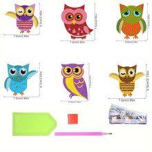 Load image into Gallery viewer, 6Pcs Acrylic Animals Diamond Painting Refrigerator Magnet for Fridge Whiteboards
