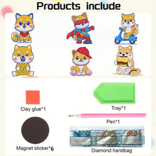 Load image into Gallery viewer, 6Pcs Acrylic Animals Diamond Painting Refrigerator Magnet for Fridge Whiteboards

