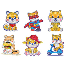 Load image into Gallery viewer, 6Pcs Acrylic Animals Diamond Painting Refrigerator Magnet for Fridge Whiteboards
