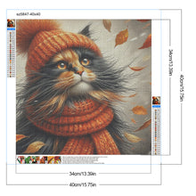 Load image into Gallery viewer, Diamond Painting - Full Round - Cat in the Hat (40*40CM)
