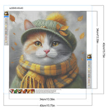 Load image into Gallery viewer, Diamond Painting - Full Round - Cat in the Hat (40*40CM)
