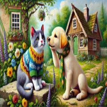 Load image into Gallery viewer, AB Diamond Painting - Full Round - Cats and dogs (45*75CM)
