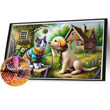 Load image into Gallery viewer, AB Diamond Painting - Full Round - Cats and dogs (45*75CM)
