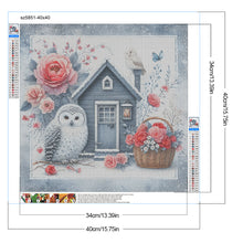 Load image into Gallery viewer, Diamond Painting - Full Round - Garden Owl (40*40CM)
