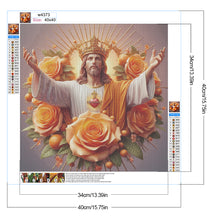 Load image into Gallery viewer, Diamond Painting - Full Round - Yellow rose Jesus (40*40CM)
