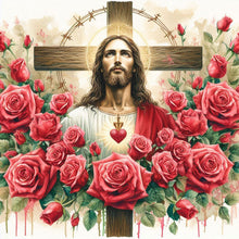 Load image into Gallery viewer, Diamond Painting - Full Round - Cross Jesus (40*40CM)
