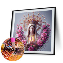 Load image into Gallery viewer, Diamond Painting - Full Round - Virgin Mary and roses (40*40CM)
