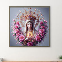 Load image into Gallery viewer, Diamond Painting - Full Round - Virgin Mary and roses (40*40CM)
