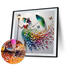 Load image into Gallery viewer, Diamond Painting - Full Round - Elegant girl under the streetlight (40*40CM)
