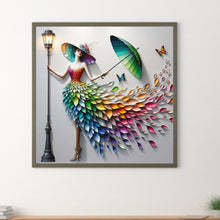 Load image into Gallery viewer, Diamond Painting - Full Round - Elegant girl under the streetlight (40*40CM)
