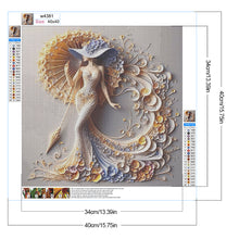 Load image into Gallery viewer, Diamond Painting - Full Round - Elegant girl (40*40CM)
