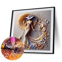 Load image into Gallery viewer, Diamond Painting - Full Round - Elegant girl (40*40CM)
