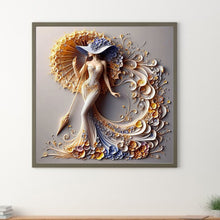 Load image into Gallery viewer, Diamond Painting - Full Round - Elegant girl (40*40CM)
