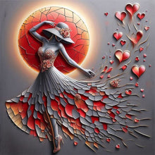 Load image into Gallery viewer, Diamond Painting - Full Round - Vintage girl (40*40CM)
