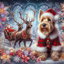 Load image into Gallery viewer, Diamond Painting - Full Round - Christmas Puppy (40*40CM)
