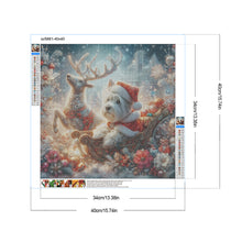 Load image into Gallery viewer, Diamond Painting - Full Round - Christmas Puppy (40*40CM)

