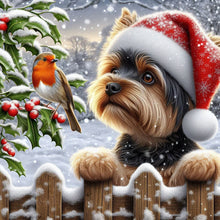Load image into Gallery viewer, Diamond Painting - Full Round - Christmas Puppy (40*40CM)
