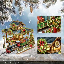 Load image into Gallery viewer, Acrylic Special Shape Christmas Cat Desktop Diamond Art Kits Bedroom Table Decor
