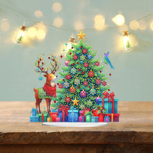 Load image into Gallery viewer, Acrylic Special Shape Christmas Cat Desktop Diamond Art Kits Bedroom Table Decor
