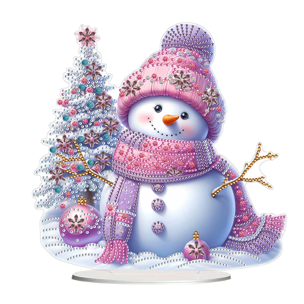 Acrylic Special Shape Christmas Cat Desktop Diamond Art Kits Bedroom Table Decor