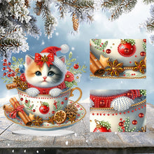 Load image into Gallery viewer, Acrylic Special Shape Christmas Cat Desktop Diamond Art Kits Bedroom Table Decor

