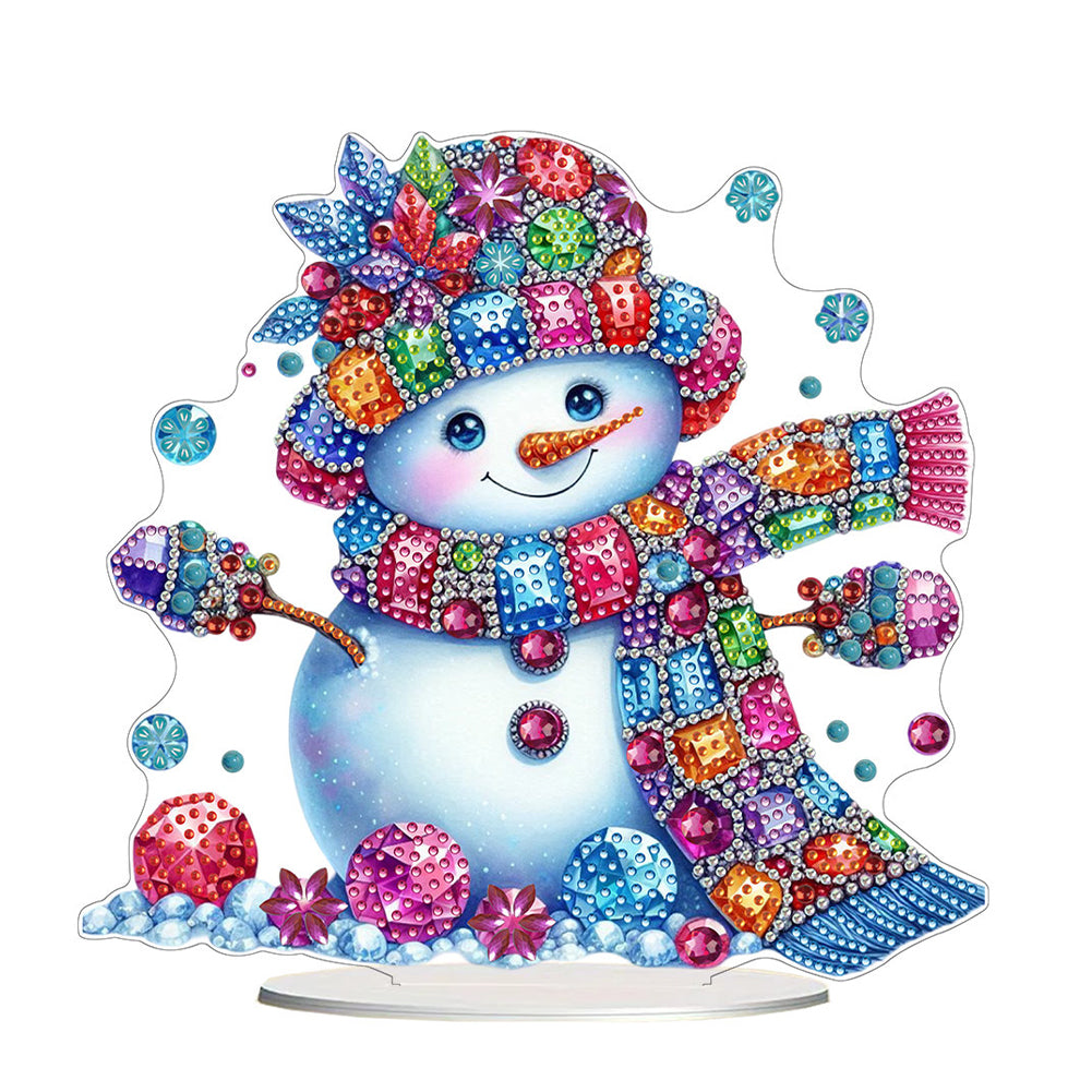 Acrylic Special Shape Christmas Cat Desktop Diamond Art Kits Bedroom Table Decor