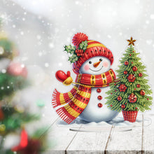 Load image into Gallery viewer, Acrylic Special Shape Christmas Cat Desktop Diamond Art Kits Bedroom Table Decor

