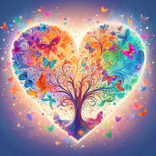 Load image into Gallery viewer, AB Diamond Painting - Full Round - Butterfly love tree (40*40CM)
