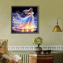Load image into Gallery viewer, AB Diamond Painting - Full Round - Girl in a long skirt on the beach (40*40CM)
