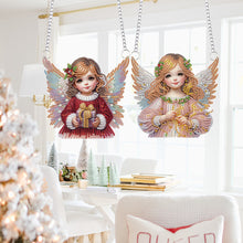 Load image into Gallery viewer, 2pcs Christmas Angel Diamond Art Hanging Pendant Diamond Painting Home Decor
