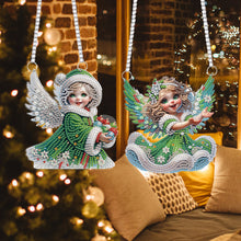 Load image into Gallery viewer, 2pcs Christmas Angel Diamond Art Hanging Pendant Diamond Painting Home Decor
